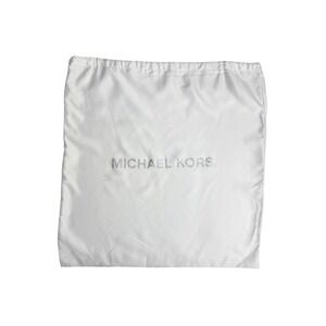 Michael Kors Large White Drawstring Silver Logo Handbag Dust Bag